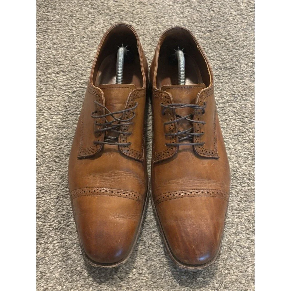 Allen Edmonds Yorktown Oxford Shoes Mens Size 12 3E Brown USA Made‎